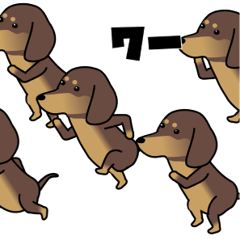[LINEスタンプ] 新・激しく尻尾をふるダックス 3 付録あり