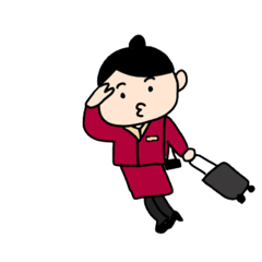 [LINEスタンプ] 客室乗務員の楽しい毎日スタンプ
