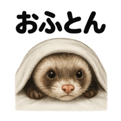 [LINEスタンプ] とにかく眠いフェレットのラインスタンプ