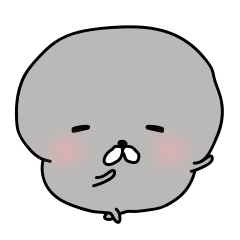 [LINEスタンプ] エネルギーが尽きたグレーのアザラシ