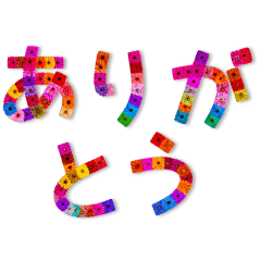 [LINEスタンプ] シンプルでかわいい❤️お花文字