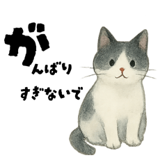 [LINEスタンプ] 【使いやすい】白黒ねこのやさしい日常