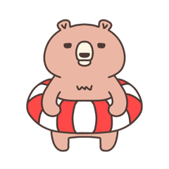 [LINEスタンプ] クマのゴロ太（夏・梅雨スタンプ）※修正版