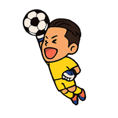 [LINEスタンプ] 黄色いゴールキーパースタンプ