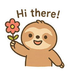 [LINEスタンプ] happyなまけものくん