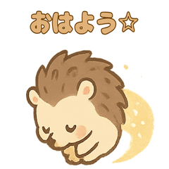 [LINEスタンプ] ほうき星ハリネズミ☆