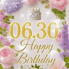 [LINEスタンプ] 6月後半♡日付入り♡動く誕生日おめでとう