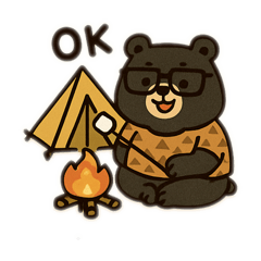 [LINEスタンプ] キャンプクマの毎日トーク