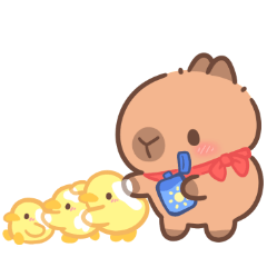 [LINEスタンプ] カピバラ夏祭りのかわいい会話