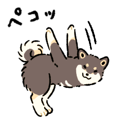 [LINEスタンプ] 今日も柴犬が可愛い5 -黒柴-