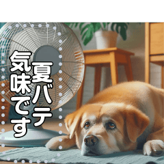 [LINEスタンプ] 夏バテ犬♡わんわん