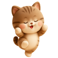 [LINEスタンプ] ずーっと使えるかわいいねこちゃん達✨3D✨
