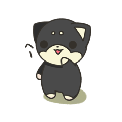 [LINEスタンプ] シバかりの日常スタンプ(黒柴ver.)