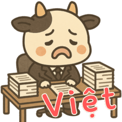 [LINEスタンプ] 牛ベビーの生活 (ベトナム) Ver4