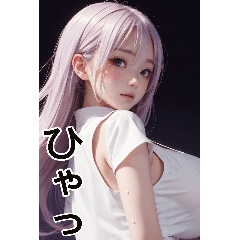 [LINEスタンプ] 濡れた女の子の日常
