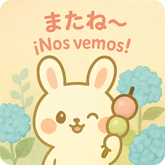 [LINEスタンプ] しらたまうさぎの癒しスタンプ 和×西語