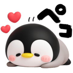 [LINEスタンプ] ペンギンのぺんぺん♡デカ文字リアクション