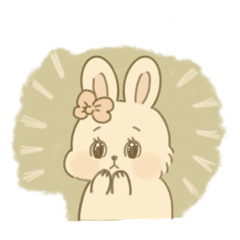 [LINEスタンプ] やさしいもごもごうさぎ