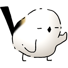 [LINEスタンプ] 弱音と応援（シマエナガ）