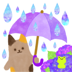 [LINEスタンプ] 梅雨初夏の雨を楽しむ♡アレンジスタンプ