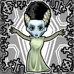 [LINEスタンプ] アンデッド動く⚰️フランケンの花嫁