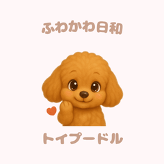 [LINEスタンプ] ふわかわ日和：トイプードル