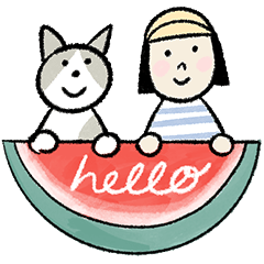 [LINEスタンプ] おかっぱちゃんと猫 たべもの編