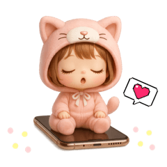 [LINEスタンプ] 着ぐるみ猫baby♡