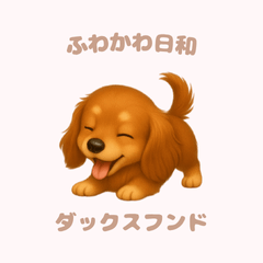 [LINEスタンプ] ふわかわ日和：ミニチュアダックスフンド