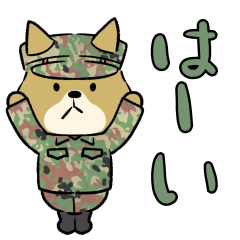 [LINEスタンプ] 陸上自衛隊・ゆるっと柴犬三曹