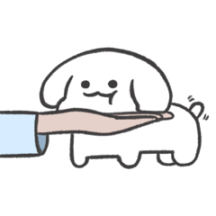 [LINEスタンプ] 白いいぬマン