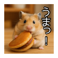[LINEスタンプ] 食いしんぼうなハムスター