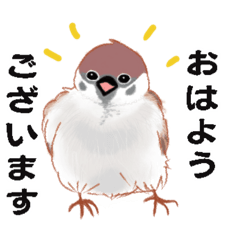 [LINEスタンプ] まるぷちスズメちゃん。の画像（メイン）