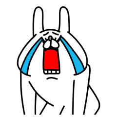 [LINEスタンプ] 全力うさぎ荒ぶる純情な感情編