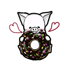 [LINEスタンプ] こぶたもどき.