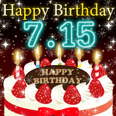 [LINEスタンプ] 7月上旬❤️日付入り❤️誕生日おめでとう❣️