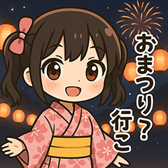 [LINEスタンプ] メメちゃんの夏まつり日和 Ver