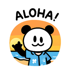 [LINEスタンプ] ぱんだぴ-005-ハワイ