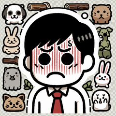 [LINEスタンプ] アニマル「NO」スタンプ