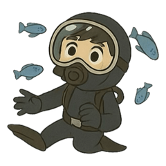 [LINEスタンプ] Dr.サム、海の中へ！