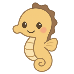 [LINEスタンプ] ゆるくてかわいいタツノオトシゴの挨拶