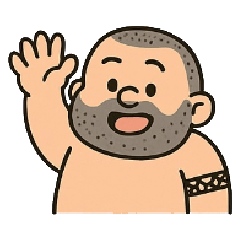 [LINEスタンプ] フラットヘッドおじさん