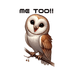 [LINEスタンプ] メンフクロウの英語ver