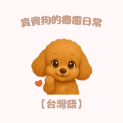 [LINEスタンプ] ふわかわ日和：トイプードル【台湾語】