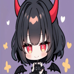 [LINEスタンプ] 文字なし悪魔少女スタンプ