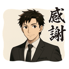 [LINEスタンプ] アニメキャラ風サラリーマン
