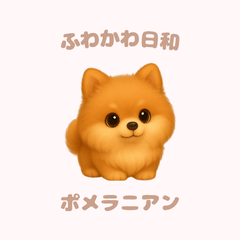 [LINEスタンプ] ふわかわ日和：ポメラニアン