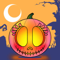 [LINEスタンプ] 【動く♪】ジャックオーランタンスタンプ2