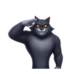 [LINEスタンプ] 【敬礼猫 11】