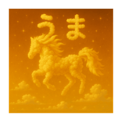 [LINEスタンプ] ふわふわ雲の干支スタンプ【2026年】